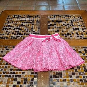 Lilly Pulitzer Silk Roses Skirt Girls